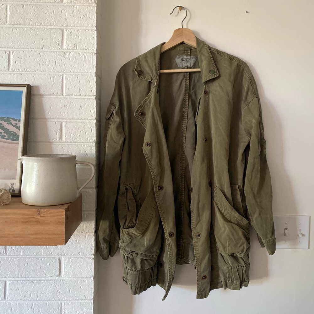 Zara Green Jacket Size Medium